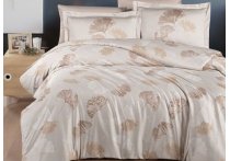 Постельное белье сатин First Choice - Sofira Beige (Turkey), полуторный
